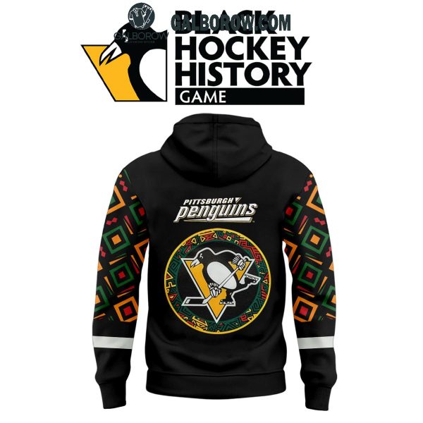 Pittsburgh Penguins 2025 Black History Month Black Hockey History Hoodie T-Shirt