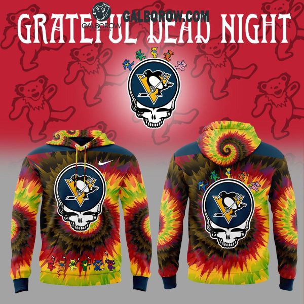 Pittsburgh Penguins Grateful Dead 2025 Crazy Rock Night Hoodie T-Shirt