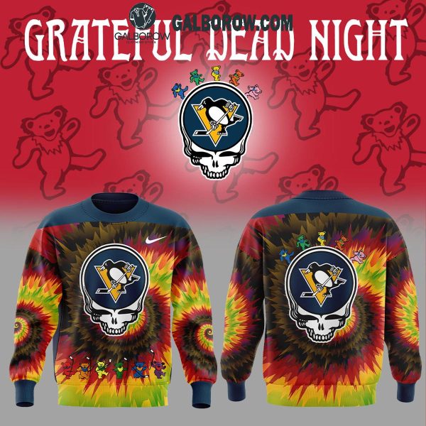 Pittsburgh Penguins Grateful Dead 2025 Crazy Rock Night Hoodie T-Shirt