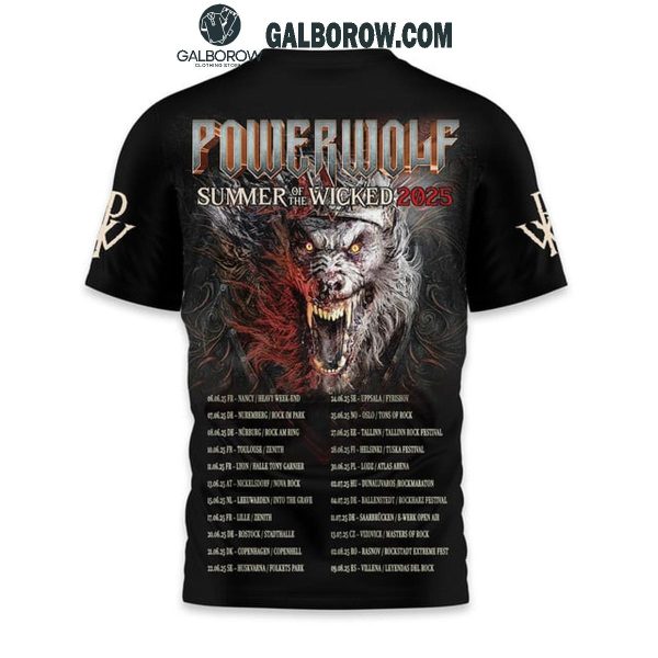 Powerwolf Summer Of The Wicked 2025 Tour Join Us Now Hoodie T-Shirt