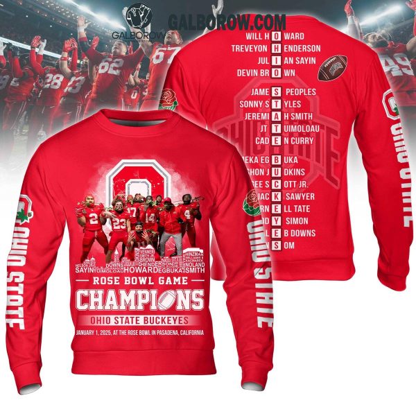 Rose Bowl Game Champions 2025 Ohio State Buckeyes Hoodie T Shirt