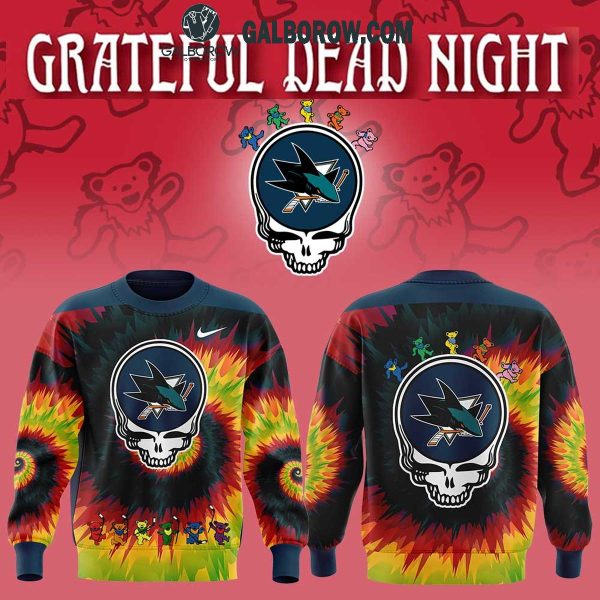 San Jose Sharks Hockey Crazy Grateful Dead Night 2025 Hoodie T-Shirt