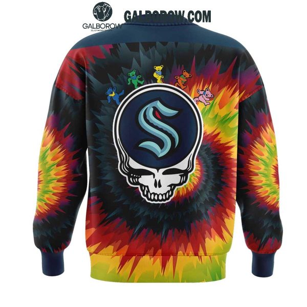 Seattle Kraken Grateful Dead 2025 Crazy Rock Night Hoodie T-Shirt