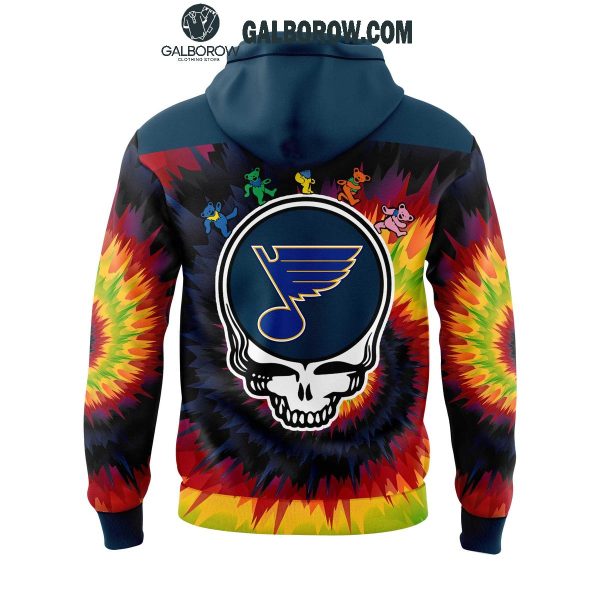 St. Louis Blues Grateful Dead 2025 Crazy Rock Night Hoodie T-Shirt