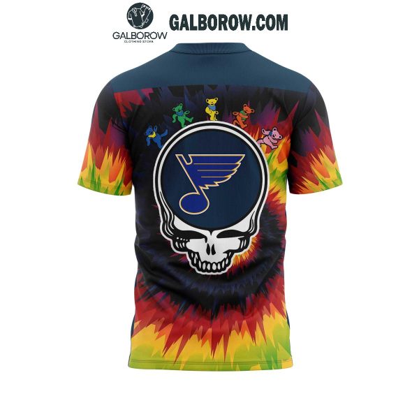 St. Louis Blues Grateful Dead 2025 Crazy Rock Night Hoodie T-Shirt