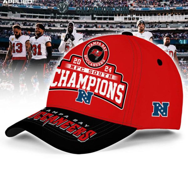 Tampa Bay Buccaneers NFC South Champions 4-Straight 2024 Cap Red