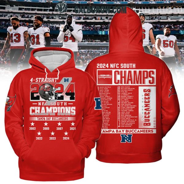 Tampa Bay Buccaneers NFC South Champions 4-Straight 2024 Hoodie T-Shirt