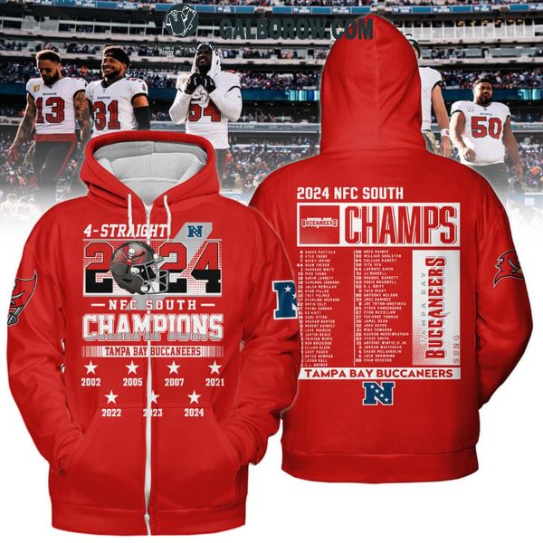 Tampa Bay Buccaneers NFC South Champions 4-Straight 2024 Hoodie T-Shirt