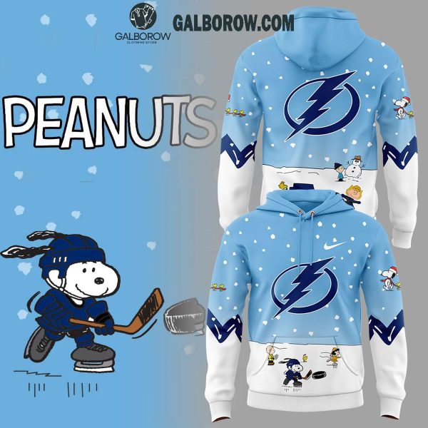 Tampa Bay Lightning Holidays With Peanuts Snoopy Anniversary 2025 Hoodie T-Shirt