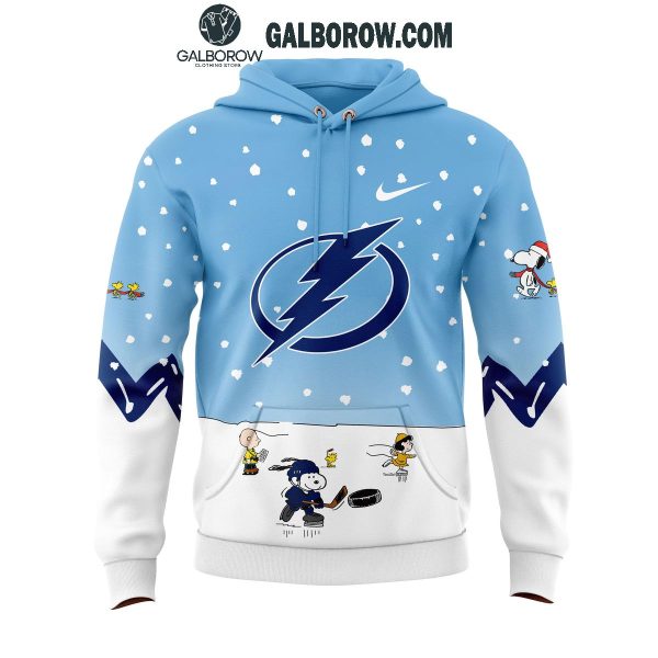 Tampa Bay Lightning Holidays With Peanuts Snoopy Anniversary 2025 Hoodie T-Shirt