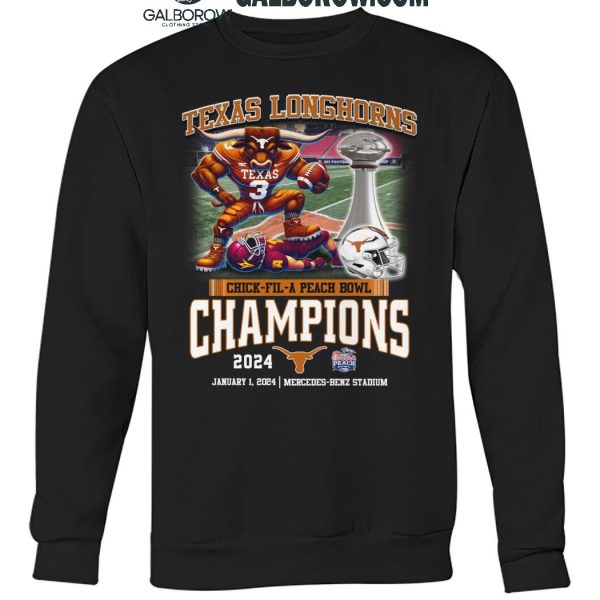 Texas Longhorns Chick fil a Peach Champions 2024 Football Champs T Shirt