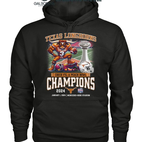 Texas Longhorns Chick fil a Peach Champions 2024 Football Champs T Shirt