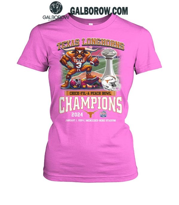 Texas Longhorns Chick-fil-a-Peach Champions 2024 Football Champs T-Shirt