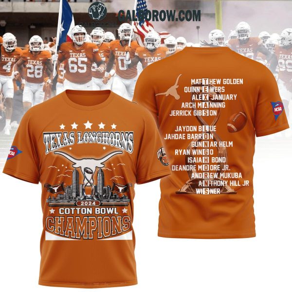 Texas Longhorns City Skyline 2025 Cotton Bowl Champions Hoodie T-Shirt