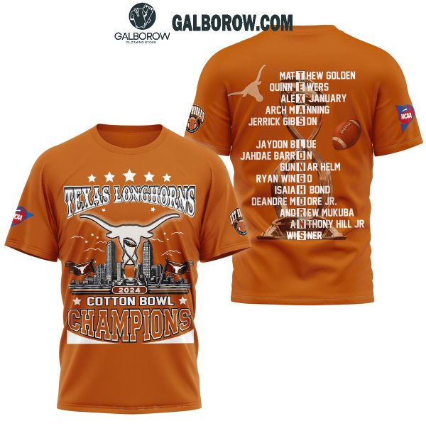 Texas Longhorns City Skyline 2025 Cotton Bowl Champions Hoodie T-Shirt