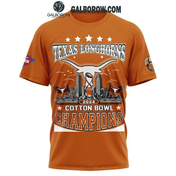 Texas Longhorns City Skyline 2025 Cotton Bowl Champions Hoodie T-Shirt