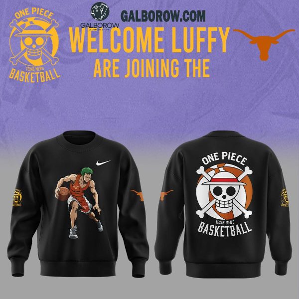 Texas Longhorns Men’s Basketball Welcoming One Piece Zoro 2025 Hoodie T-Shirt