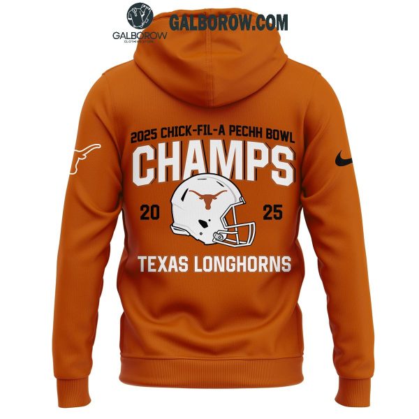 Texas Longhorns True Football Chick-fil-A Peach Bowl Champions 2025 Hoodie T-Shirt