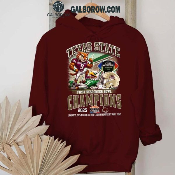 Texas State Bobcats First Responder Bowl Champions 2025 T-Shirt