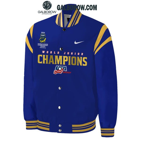 USA Hockey World Junior Ice Hockey Champions 2024 Baseball Jacket