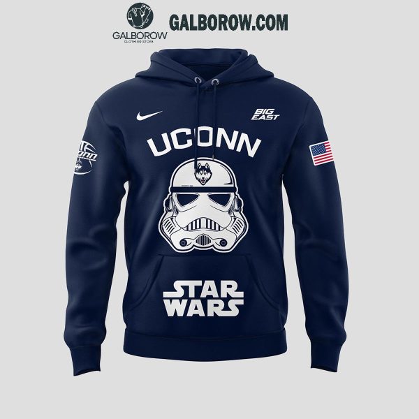 Uconn Huskies Basketball x Stars Wars 2025 Stormtrooper Hoodie T-Shirt