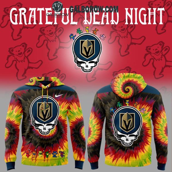 Vegas Golden Knights Grateful Dead 2025 Crazy Rock Night Hoodie T-Shirt