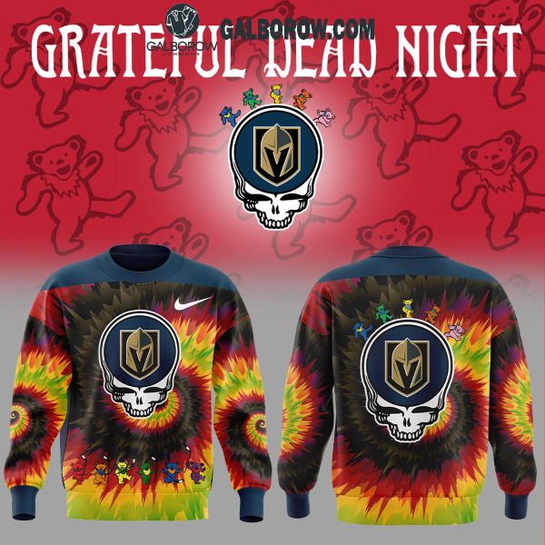 Vegas Golden Knights Grateful Dead 2025 Crazy Rock Night Hoodie T-Shirt