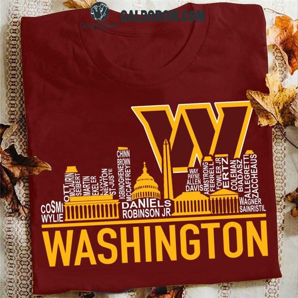 Washington Commanders 2025 Enjoying The Championship City Skyline T-Shirt