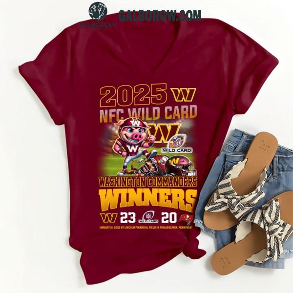 Washington Commanders 2025 NFC Wild Cards Winner Beat Tampa Bay T-Shirt