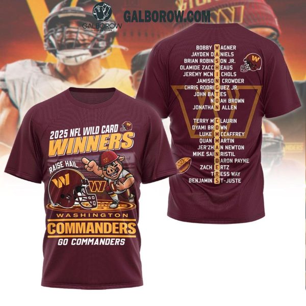 Washington Commanders NFC Wild Cards Winners 2025 Go Commanders Hoodie T-Shirt