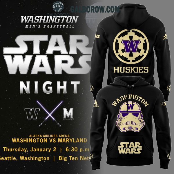 Washington Huskies Basketball x Stars Wars 2025 Stormtrooper Hoodie T-Shirt