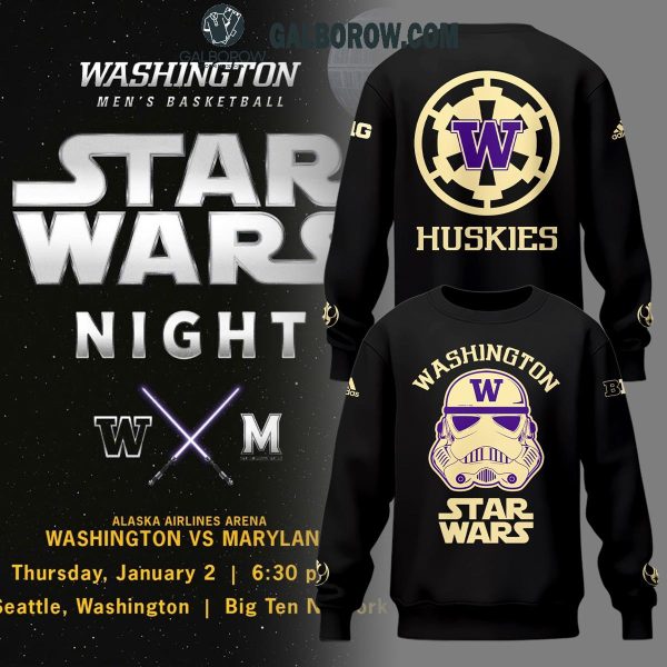 Washington Huskies Basketball x Stars Wars 2025 Stormtrooper Hoodie T-Shirt