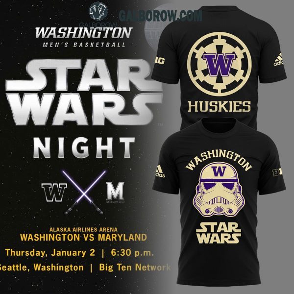 Washington Huskies Basketball x Stars Wars 2025 Stormtrooper Hoodie T-Shirt